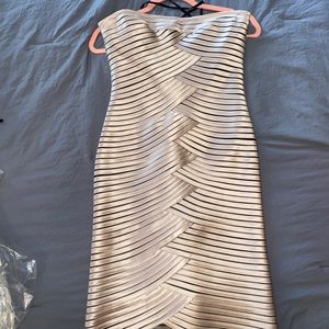 Gold BCBG dress